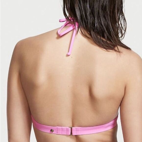 Victorias Secret Swim Essential Halter Padded Bikini top bra Berry Gelato XL - Picture 3 of 3